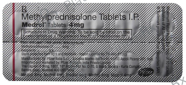 Medrol 4mg Tablet 10s