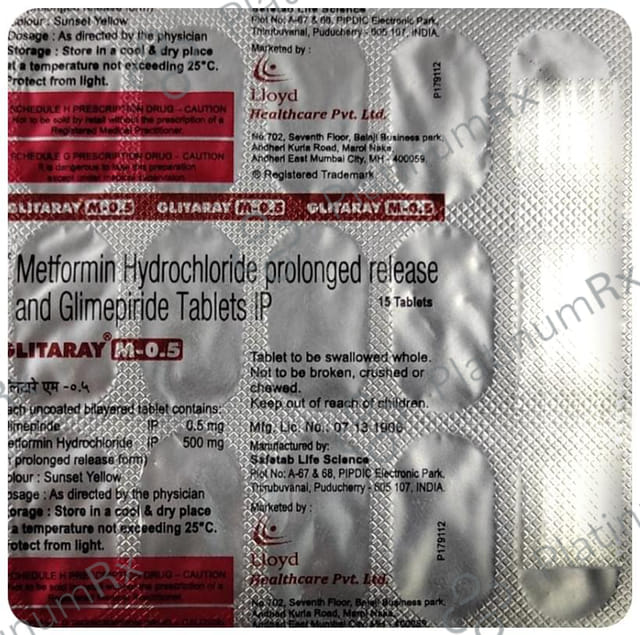 Glitaray-M 0.5 Tablet PR
