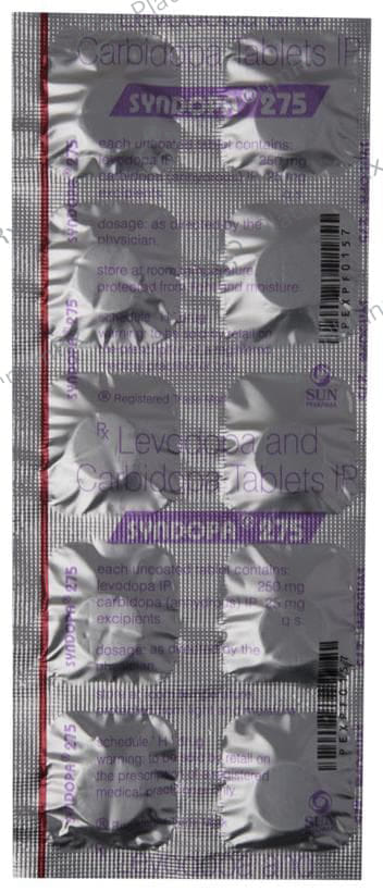 Syndopa 250/25mg Tablet 10s