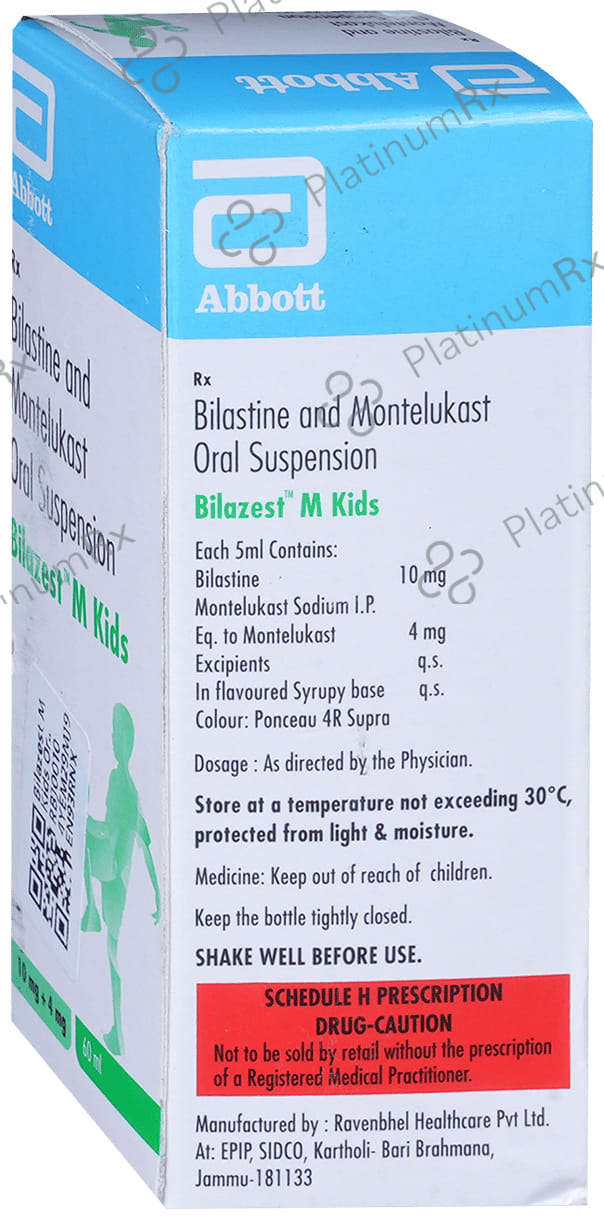 Bilazest M Kids 10/4mg Oral Suspension 60ml