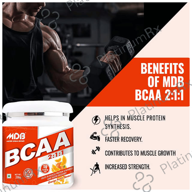 MDB Master Dream Bodies BCAA 2:1:1 Orange Punch 250gm