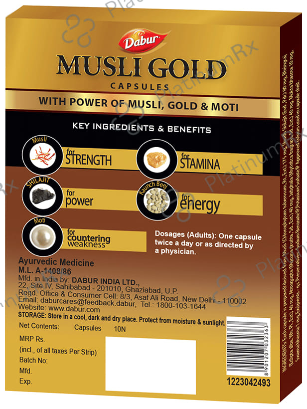 Dabur Musli Gold Capsules for Men