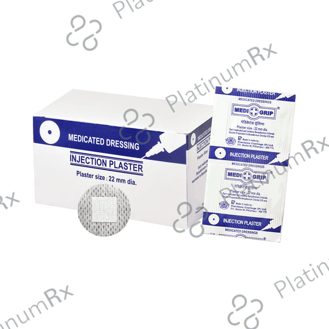Medigrip Medicated Dressing Injection Plaster Round