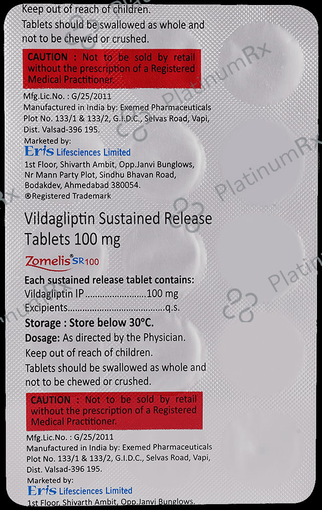 Zomelis SR 100mg Tablet SR 15s