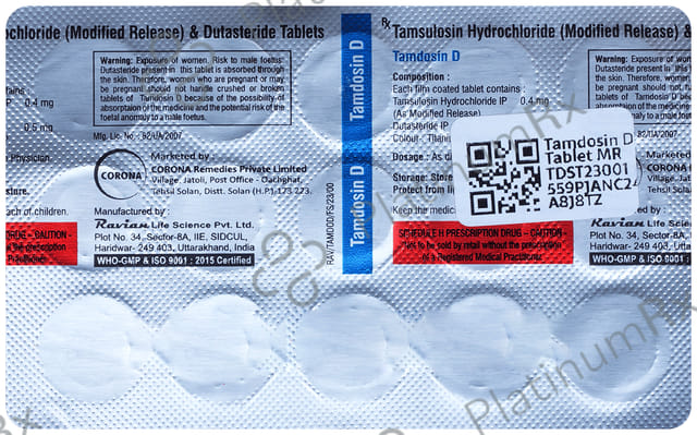 Tamdosin D 0.5/0.4mg Tablet MR 15s