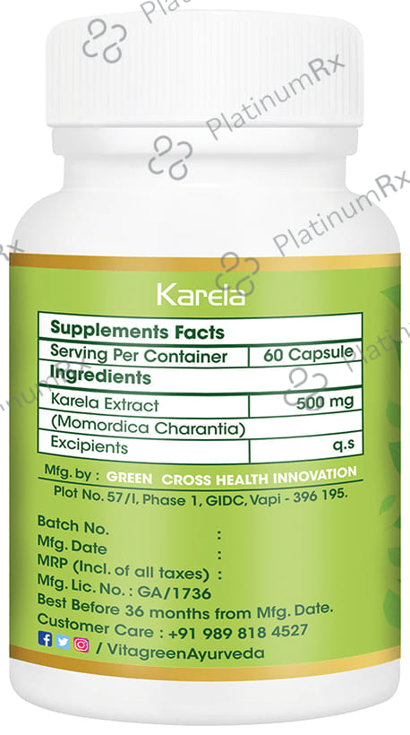 Vitagreen Karela 500mg Capsule
