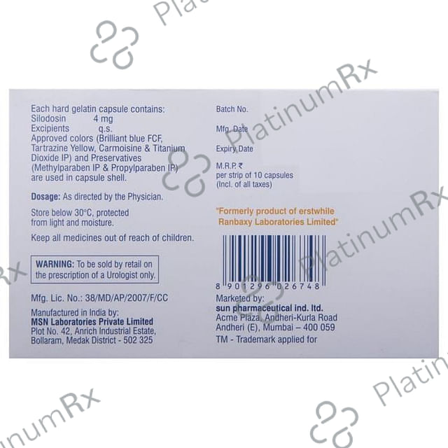 Silodal 4mg Capsule 10s