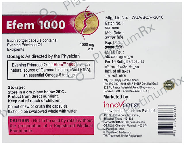 Efem 1000mg Capsule 10s