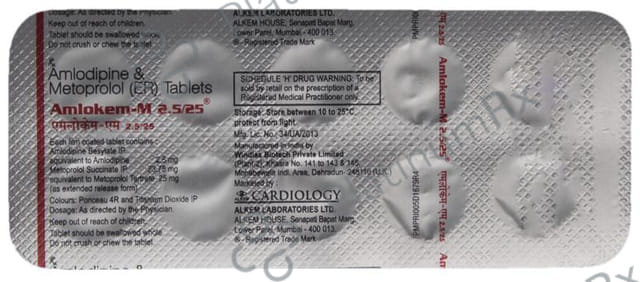 Amlokem M 2.5/25mg Tablet 10s