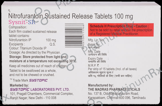 Sysnit SR 100mg Tablet 15s