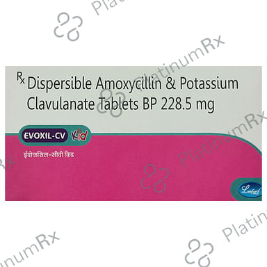 Evoxil CV Kid 200/28.5mg Tablet 10s