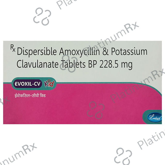 Evoxil CV Kid 200/28.5mg Tablet 10s
