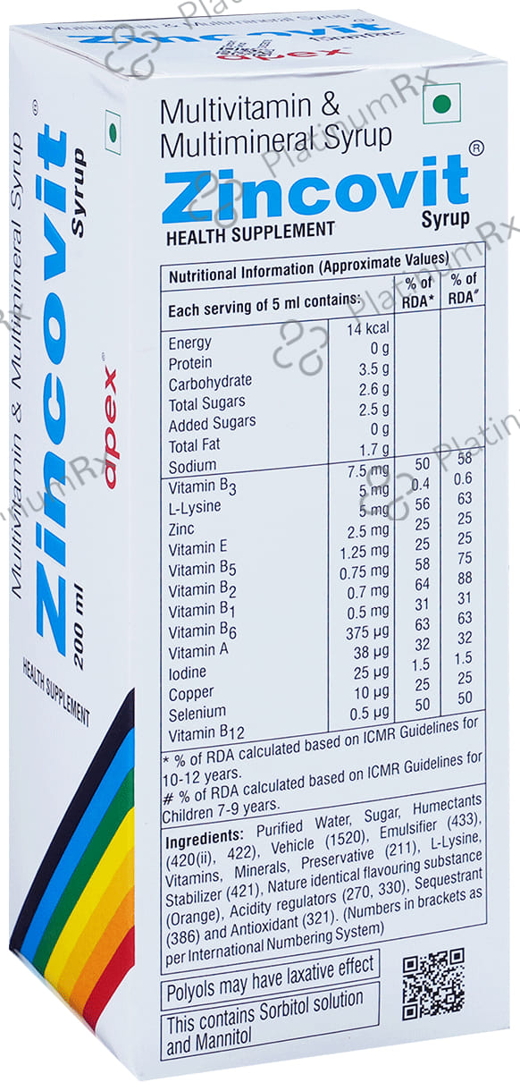 Zincovit Syrup 200ml