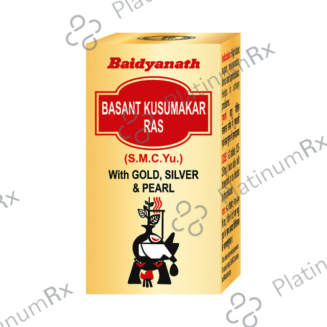 Baidyanath Basant Kusumakar Ras (S.C.M.Yu) with Gold, Silver & Pearl - Maintains Blood Glucose Level 25 tablets