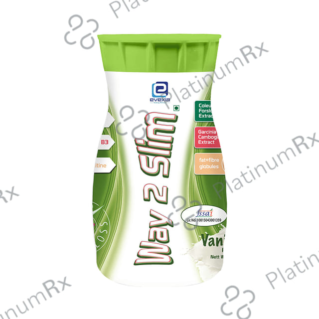 Evexia Way2Slim with Vitamins & Garcinia for Weight Management Vanilla Flavour Powder 500gm