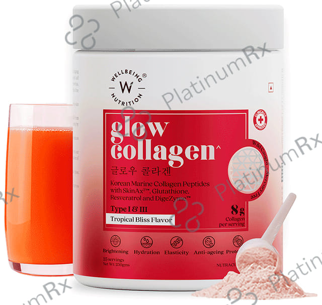 Wellbeing Nutrition Glow Marine Collagen for Skin Health Tropical Bliss