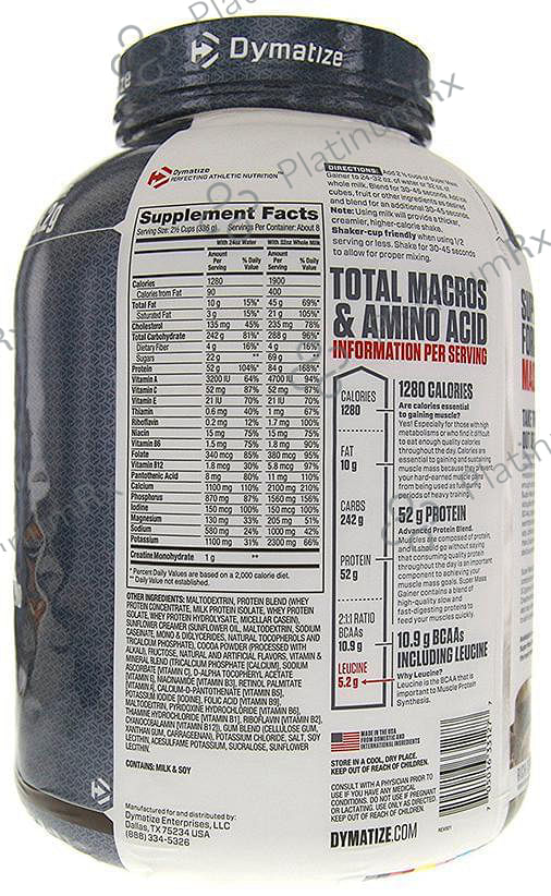 Dymatize Nutrition Super Mass Gainer Rich Chocolate 6 lb