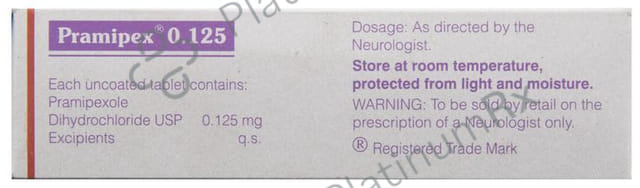 Pramipex 0.125mg Tablet 10s