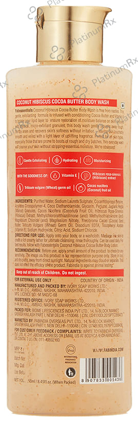 Fabessentials Coconut, Hibiscus and Cocoa Butter Body Wash