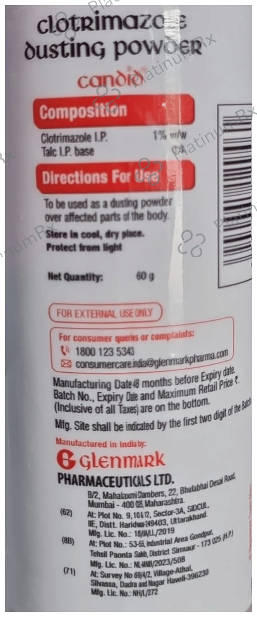 Candid 1% Dusting Powder 60gm