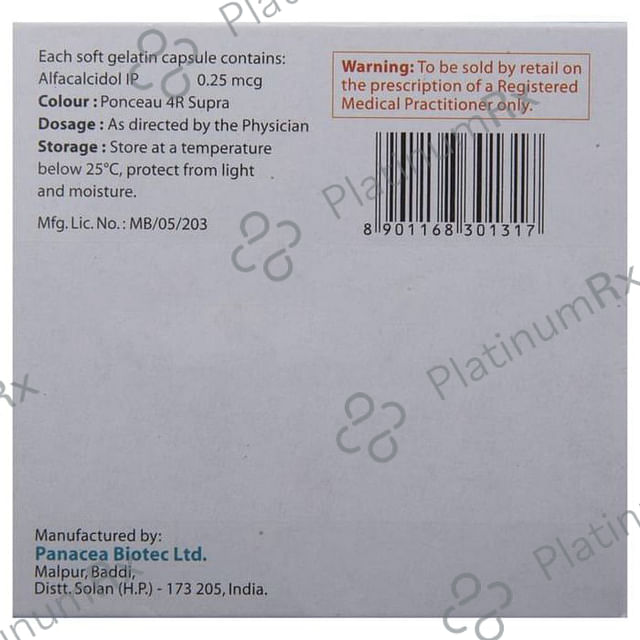 Alphadol 0.25mcg Capsule 10s
