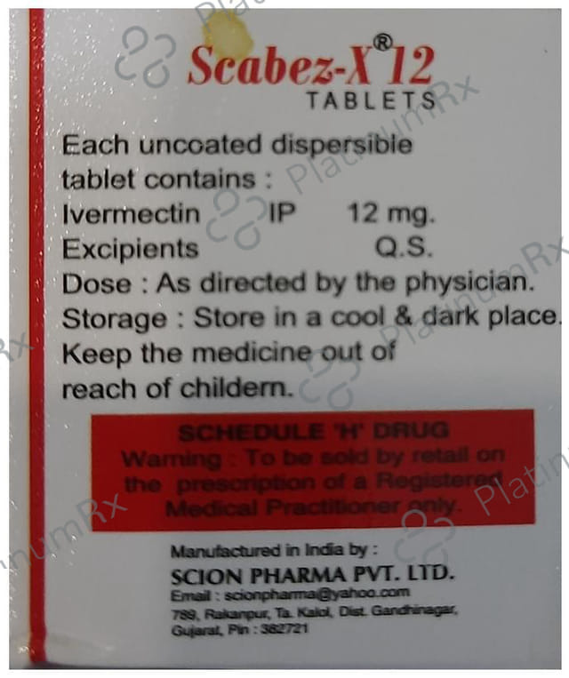 Scabez X 12mg Tablet 10s