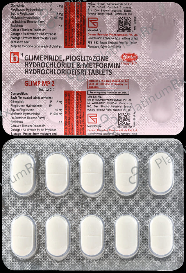 Glimp MP 2/500/15mg SR Tablet 10s
