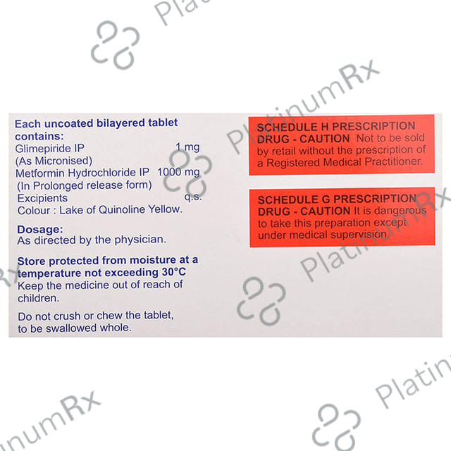 Glimser Forte 1 Tablet PR