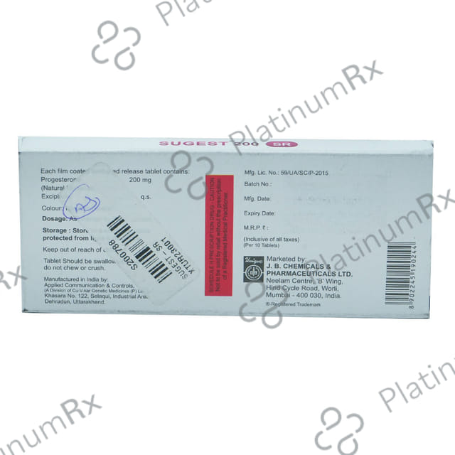 Sugest 200mg Tablet SR 10s