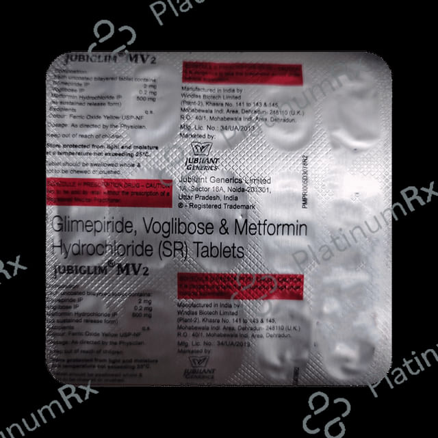 Jubiglim MV 2 Tablet SR 10 Tablet SR