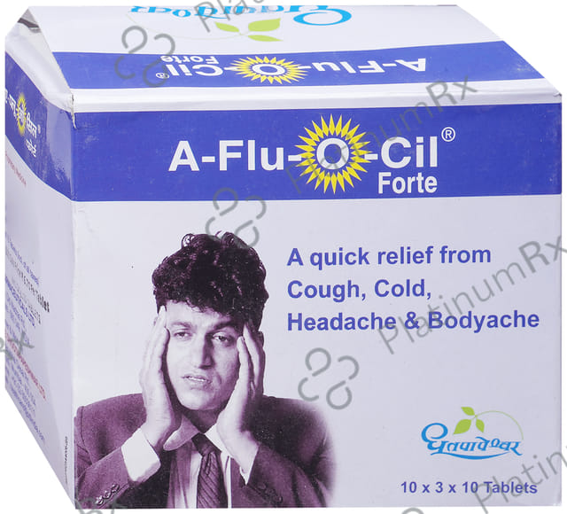 Dhootapapeshwar A Flu-O-Cil Forte Tablet - Relieves Cough, Cold, Headache & Bodyache