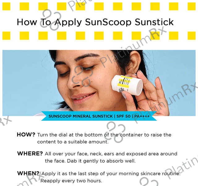 Sun Scoop Mineral Sunstick SPF 50 Cream 18gm