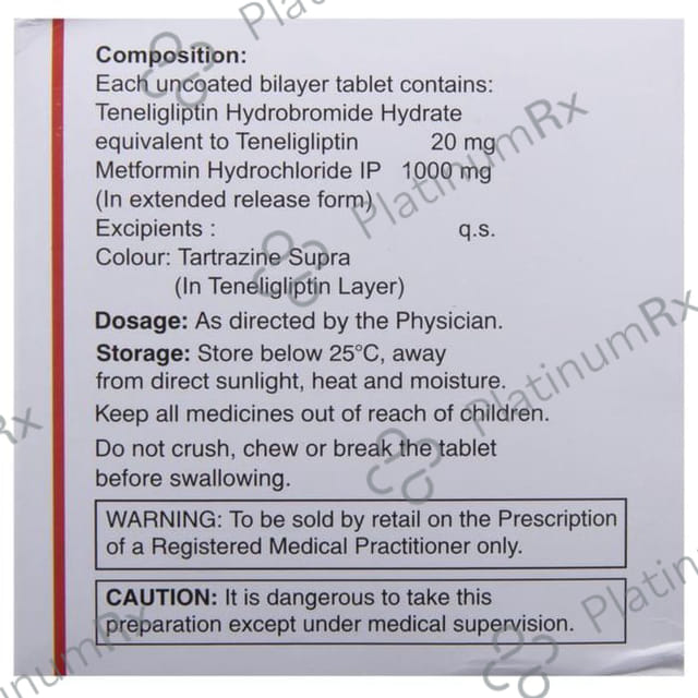 Megagliptin MF Forte 1000/20mg Tablet 10s