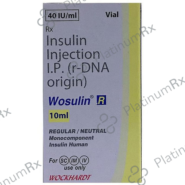Wosulin R (40 IU/ml) (1*15ml Vial)