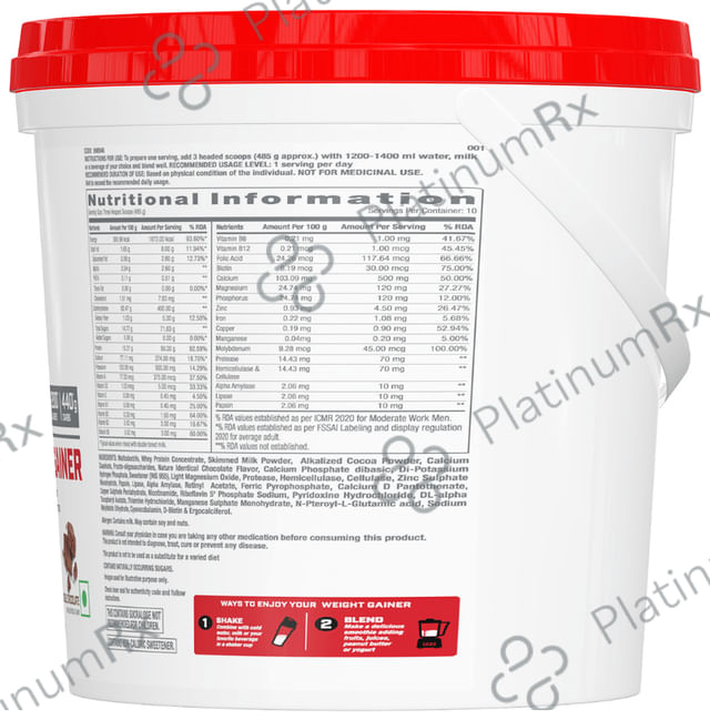 GNC Pro Performance Weight Gainer with Whey Protein - Flavour Double Chocolate