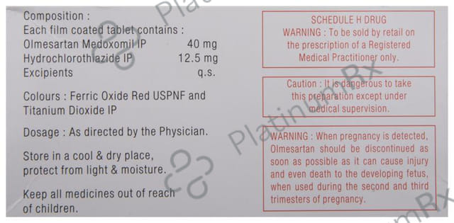 Olsar H 40/12.5mg Tablet 10s