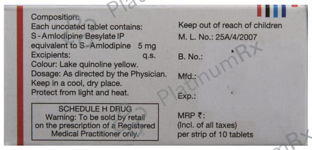 S Amlosafe 5mg Tablet 10s