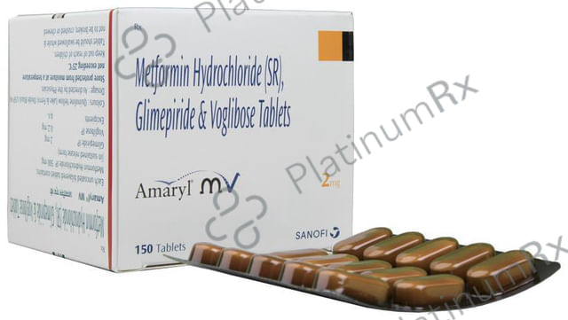 Amaryl MV 2/500/0.2mg Tablet SR 15s