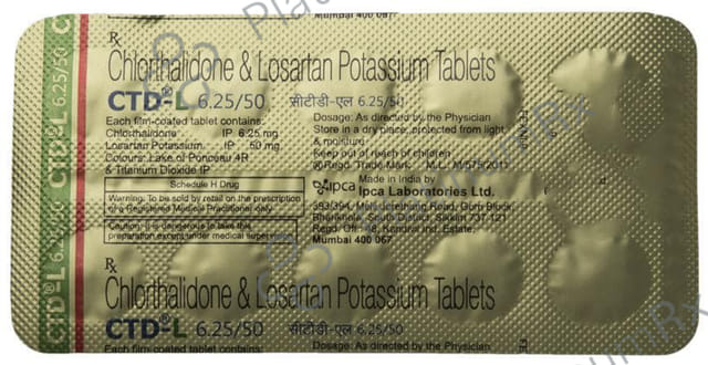 CTD L 6.25/50 Tablet 10s