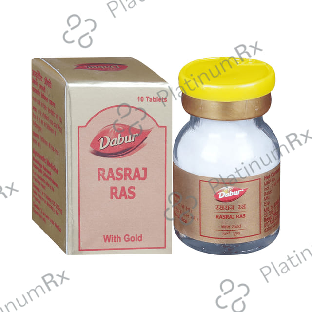 Dabur Rasraj Ras with Gold Tablet 10 tablets