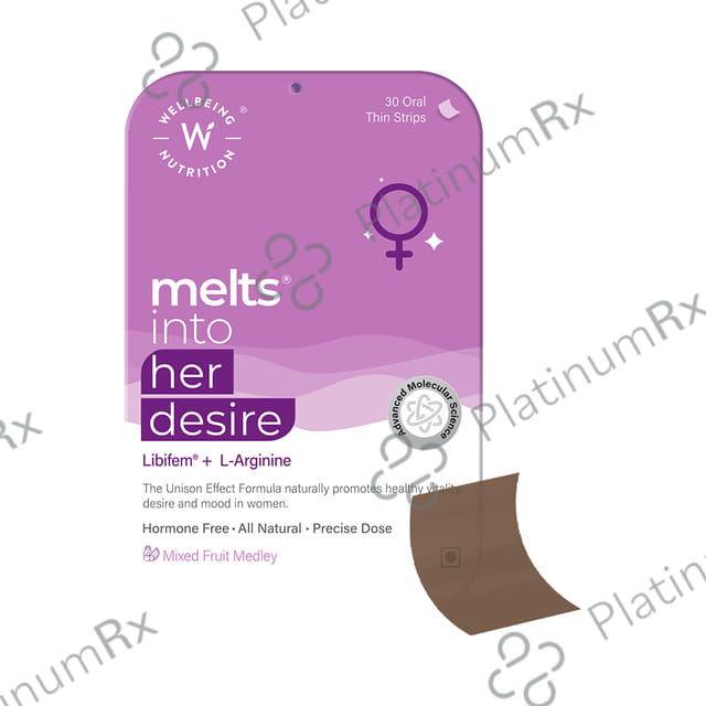 Wellbeing Nutrition Melts Into Her Desire Disintegrating Strip 30s