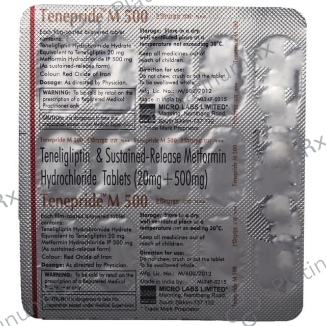 Tenepride M 500/20mg Tablet SR 15s