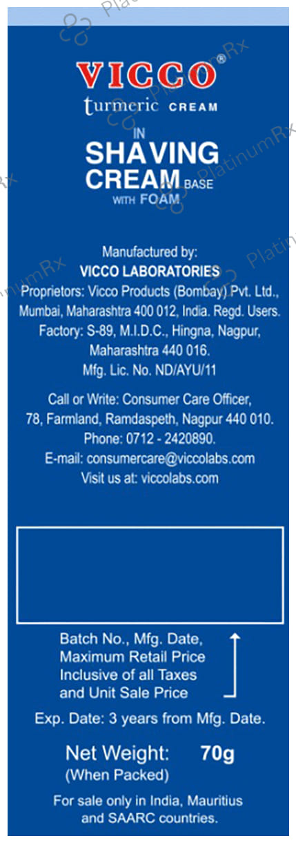 Vicco Turmeric Cream 70gm