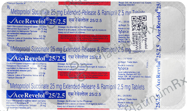 Ace Revelol 25/2.5mg Tablet ER 10s