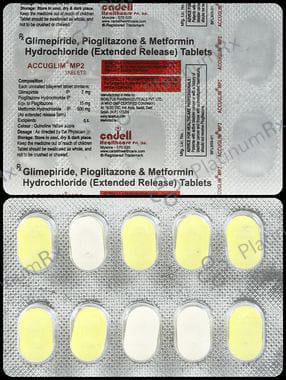 Accuglim MP 2/500/15mg Tablet 10s
