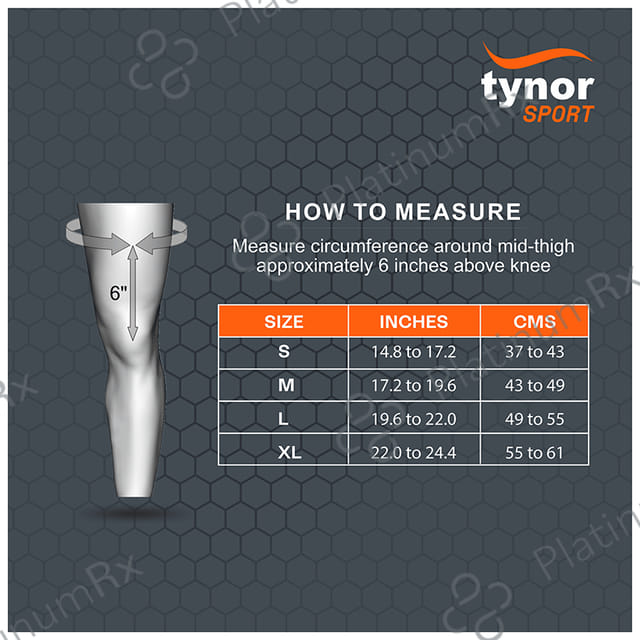Tynor Knee Cap Air Pro Large Orange & Black 2s