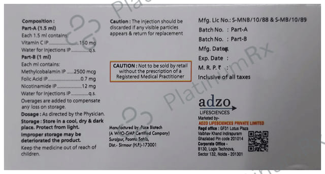 Adzovit 12mg Combipack Injection 1ml