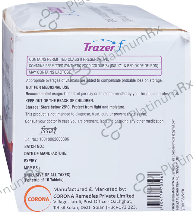 Trazer F Tablet 10s