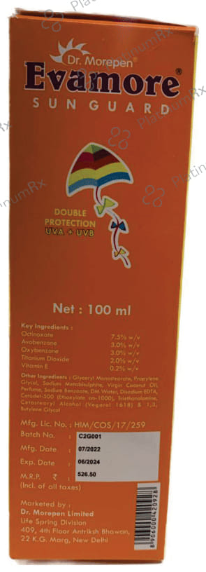 Dr. Morepen Evamore Sun Guard SPF50 Lotion 100ml