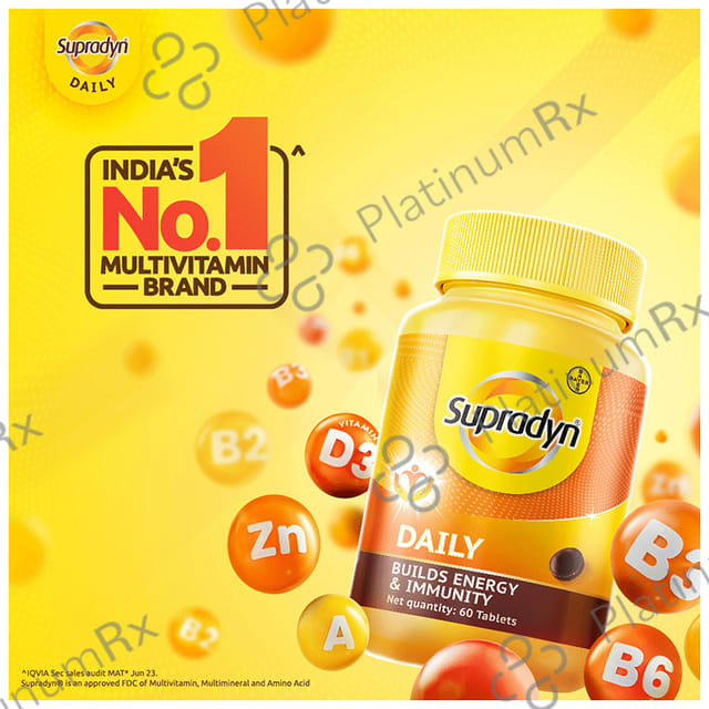 Supradyn Daily Multivitamin Tablet with Minerals, Trace Elements & Amino Acids - For Energy & Immunity